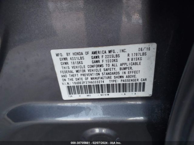 Photo 8 VIN: 19UDE2F37HA003274 - ACURA ILX 