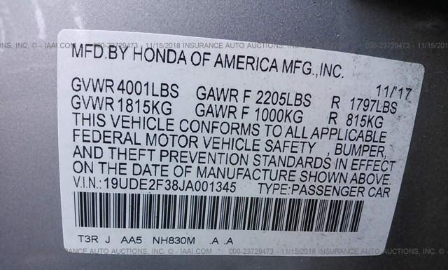 Photo 8 VIN: 19UDE2F38JA001345 - ACURA ILX 