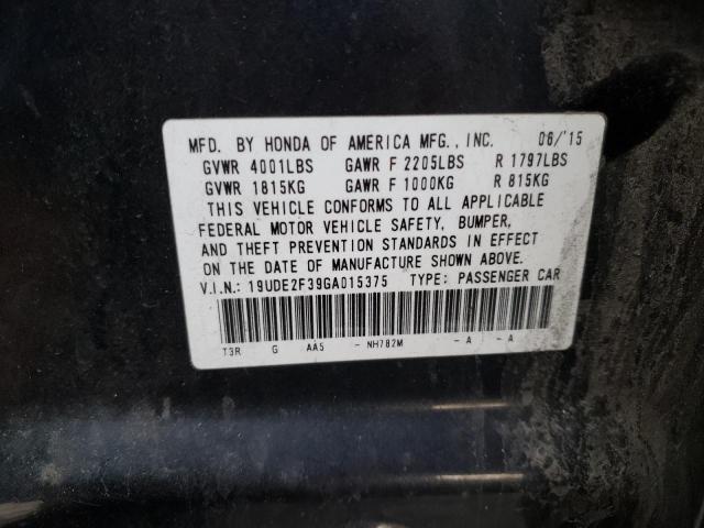 Photo 11 VIN: 19UDE2F39GA015375 - ACURA ILX BASE W 