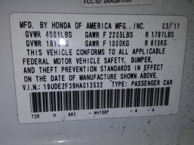 Photo 9 VIN: 19UDE2F39HA013532 - ACURA ILX BASE W 