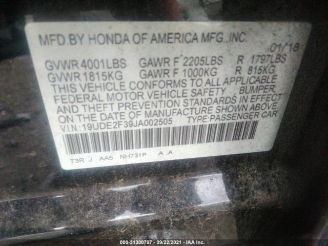 Photo 8 VIN: 19UDE2F39JA002505 - ACURA ILX 