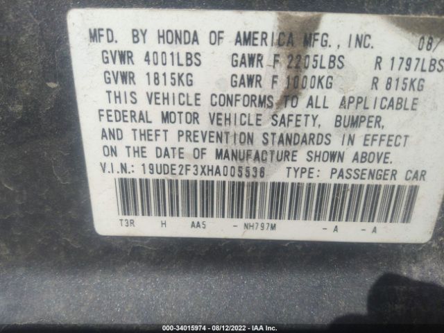 Photo 8 VIN: 19UDE2F3XHA005536 - ACURA ILX 