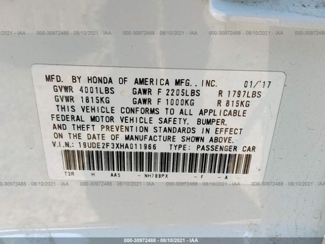 Photo 8 VIN: 19UDE2F3XHA011966 - ACURA ILX 