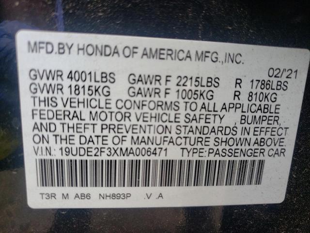 Photo 9 VIN: 19UDE2F3XMA006471 - ACURA ILX 