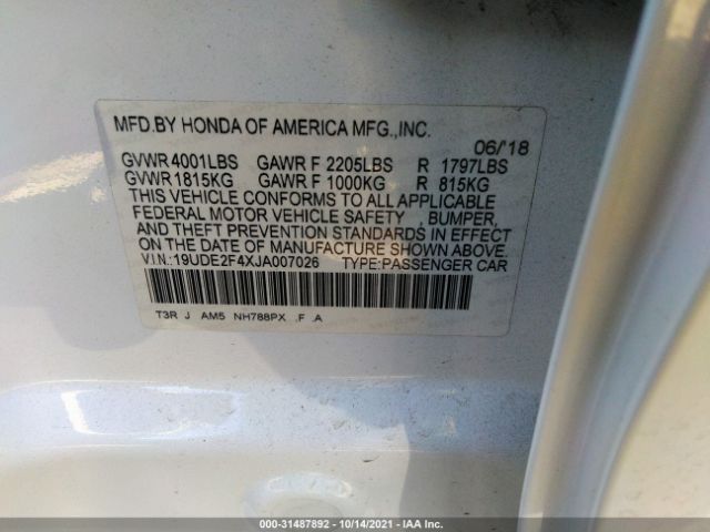 Photo 8 VIN: 19UDE2F4XJA007026 - ACURA ILX 