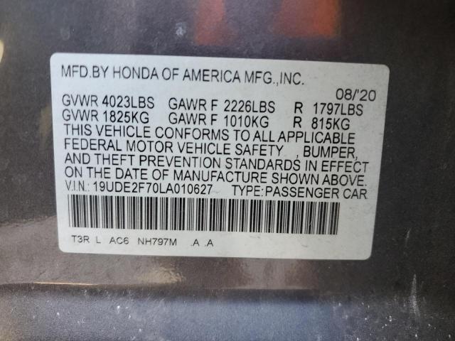 Photo 11 VIN: 19UDE2F70LA010627 - ACURA ILX PREMIU 