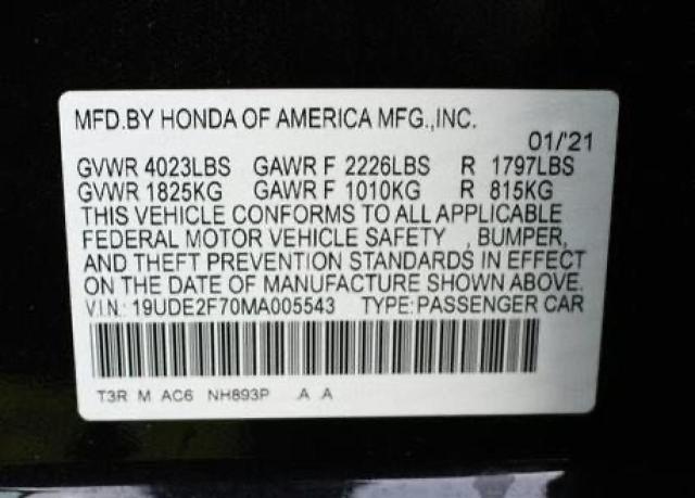 Photo 9 VIN: 19UDE2F70MA005543 - ACURA ILX 