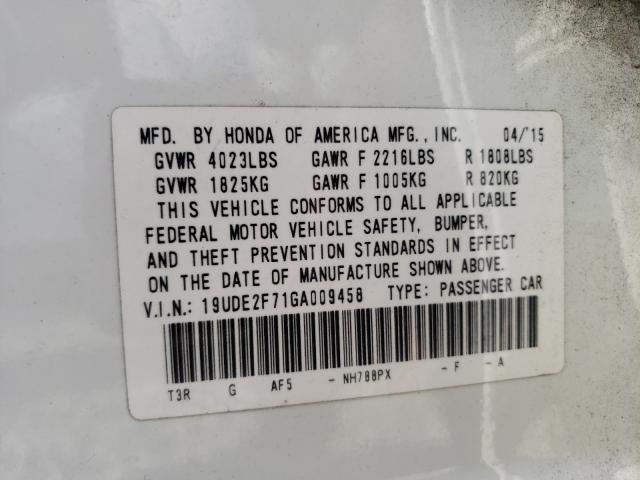 Photo 9 VIN: 19UDE2F71GA009458 - ACURA ILX PREMIU 