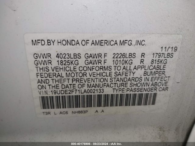 Photo 8 VIN: 19UDE2F71LA002133 - ACURA ILX 