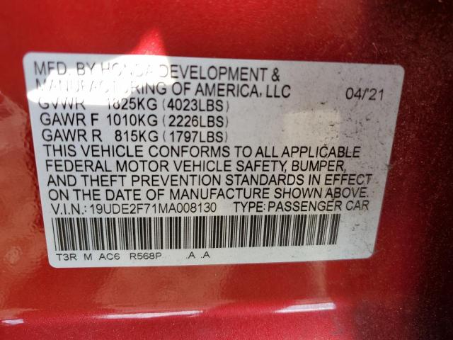 Photo 11 VIN: 19UDE2F71MA008130 - ACURA ILX PREMIU 