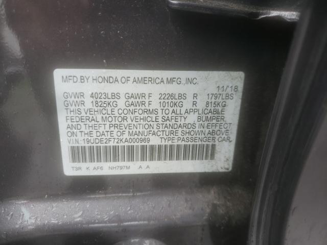 Photo 9 VIN: 19UDE2F72KA000969 - ACURA ILX PREMIU 