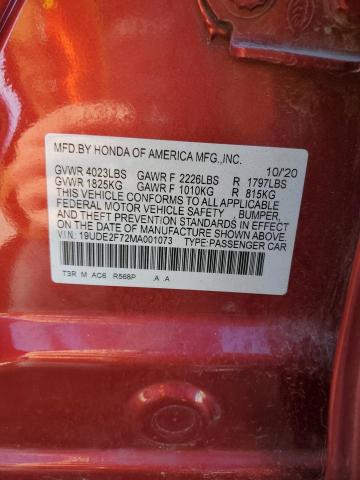 Photo 11 VIN: 19UDE2F72MA001073 - ACURA ILX PREMIU 