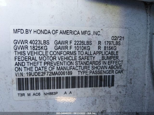 Photo 8 VIN: 19UDE2F72MA006189 - ACURA ILX 