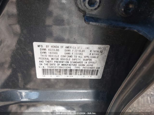 Photo 8 VIN: 19UDE2F73GA015245 - ACURA ILX 