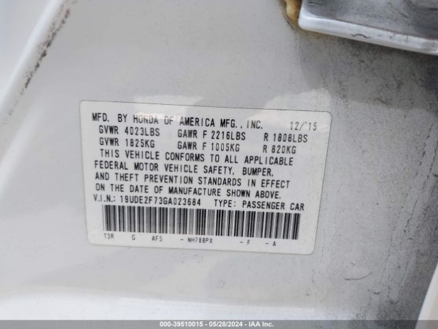 Photo 8 VIN: 19UDE2F73GA023684 - ACURA ILX 