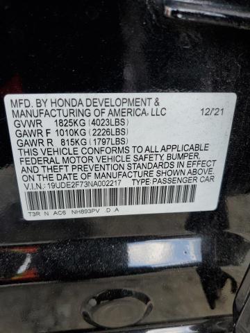 Photo 12 VIN: 19UDE2F73NA002217 - ACURA ILX PREMIU 