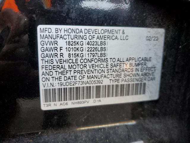 Photo 11 VIN: 19UDE2F73NA005392 - ACURA ILX PREMIU 