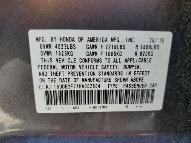 Photo 9 VIN: 19UDE2F74HA002604 - ACURA ILX PREMIU 