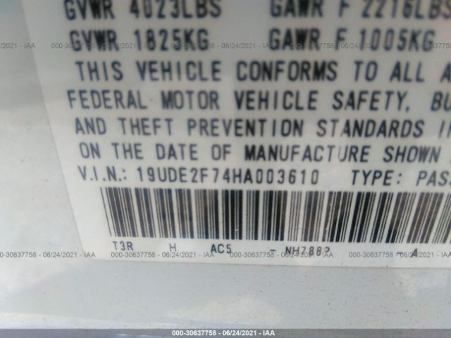 Photo 8 VIN: 19UDE2F74HA003610 - ACURA ILX 