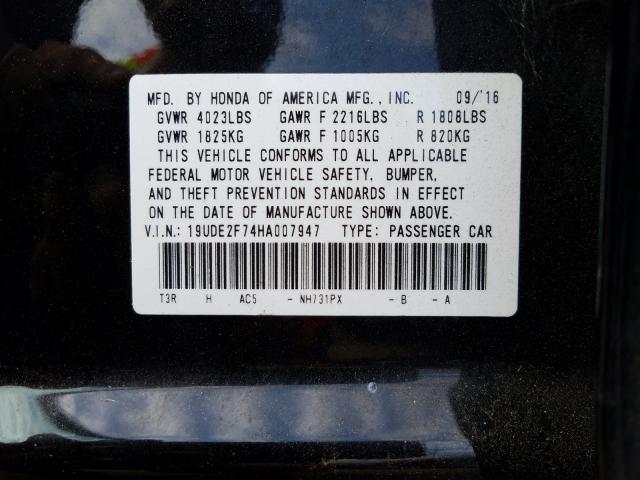 Photo 9 VIN: 19UDE2F74HA007947 - ACURA ILX PREMIU 