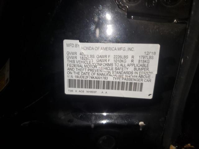 Photo 9 VIN: 19UDE2F74KA001783 - ACURA ILX PREMIU 