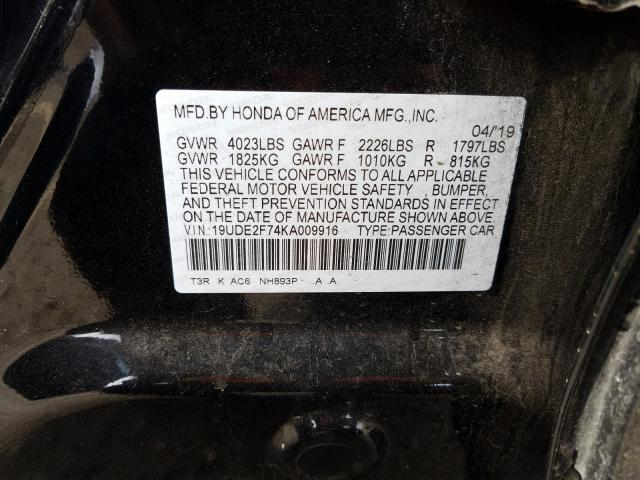 Photo 9 VIN: 19UDE2F74KA009916 - ACURA ILX PREMIU 