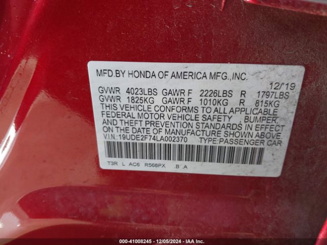 Photo 8 VIN: 19UDE2F74LA002370 - ACURA ILX 