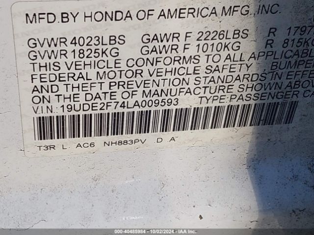 Photo 8 VIN: 19UDE2F74LA009593 - ACURA ILX 