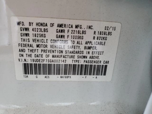 Photo 12 VIN: 19UDE2F75GA002142 - ACURA ILX PREMIU 