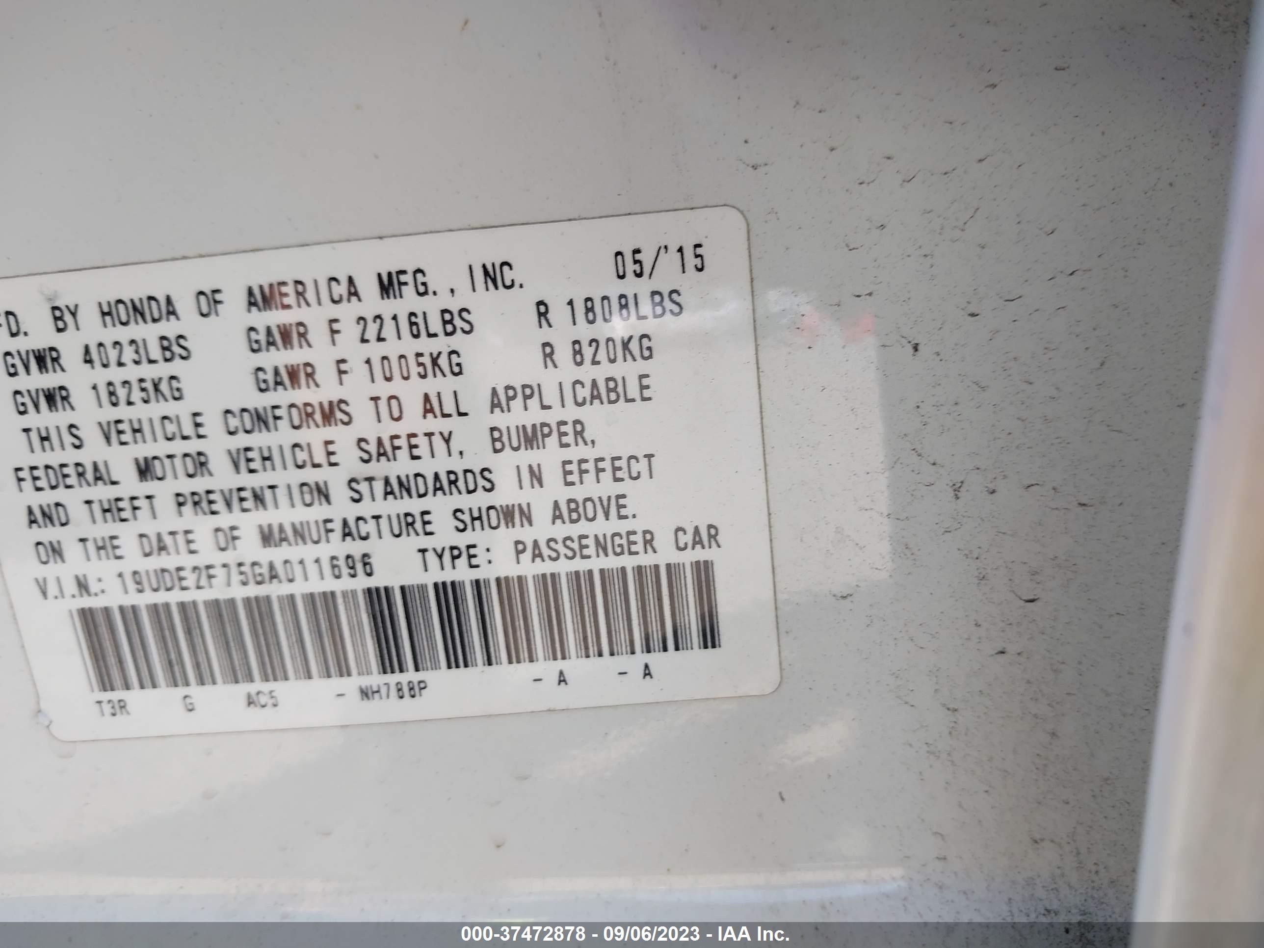 Photo 8 VIN: 19UDE2F75GA011696 - ACURA ILX 