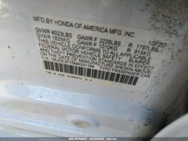 Photo 8 VIN: 19UDE2F75MA001164 - ACURA ILX 