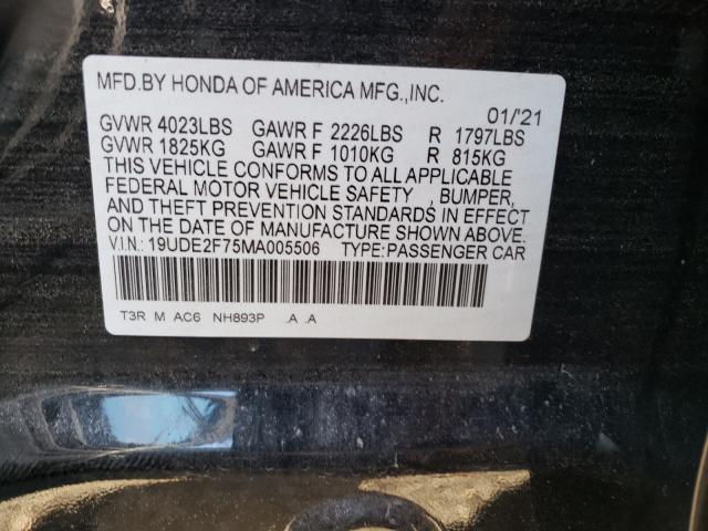 Photo 9 VIN: 19UDE2F75MA005506 - ACURA ILX PREMIU 