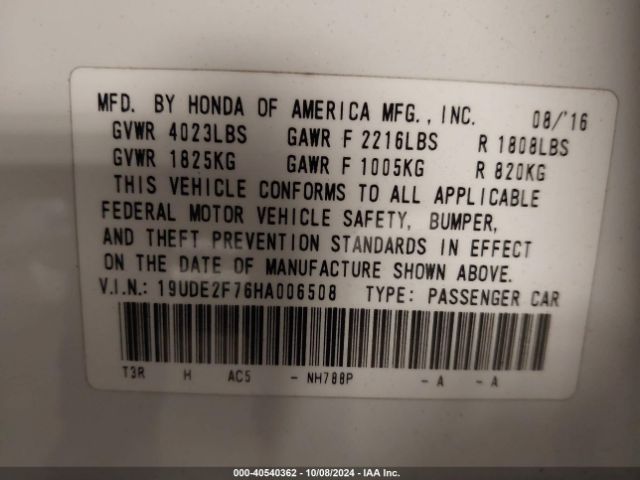 Photo 8 VIN: 19UDE2F76HA006508 - ACURA ILX 