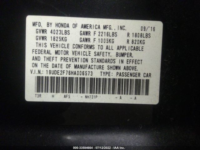 Photo 8 VIN: 19UDE2F76HA006573 - ACURA ILX 