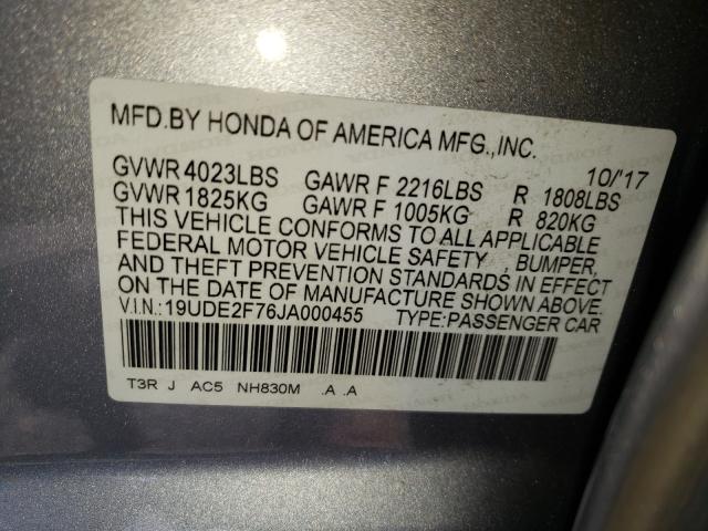 Photo 9 VIN: 19UDE2F76JA000455 - ACURA ILX PREMIU 