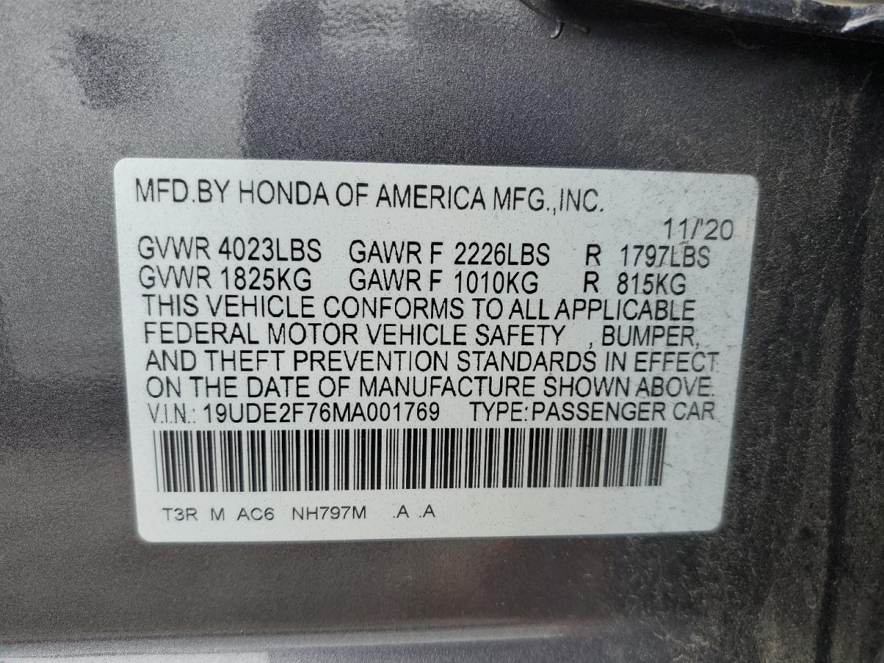 Photo 11 VIN: 19UDE2F76MA001769 - ACURA ILX 