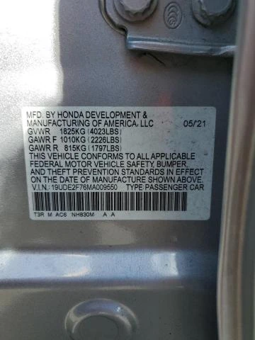 Photo 12 VIN: 19UDE2F76MA009550 - ACURA ILX PREMIU 