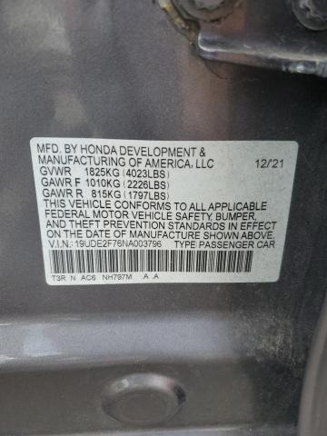 Photo 12 VIN: 19UDE2F76NA003796 - ACURA ILX 