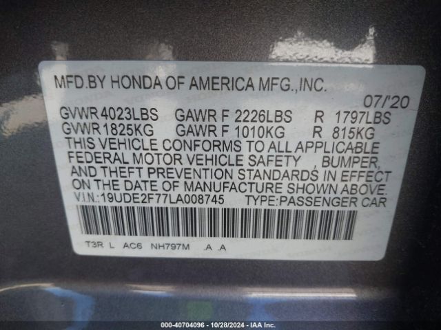 Photo 8 VIN: 19UDE2F77LA008745 - ACURA ILX 