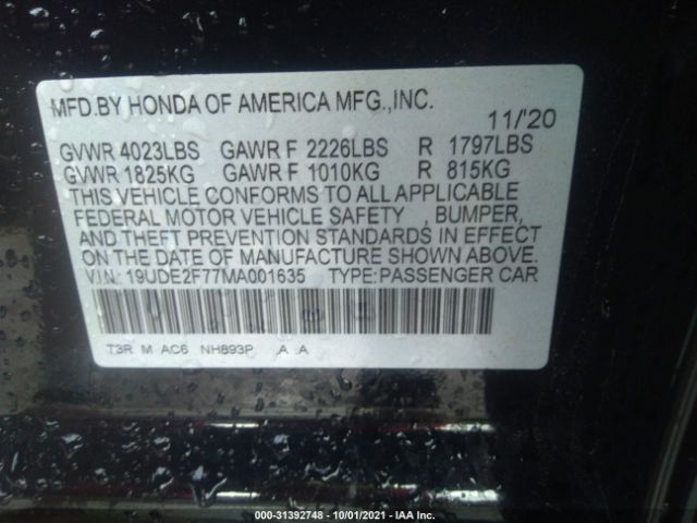 Photo 8 VIN: 19UDE2F77MA001635 - ACURA ILX 