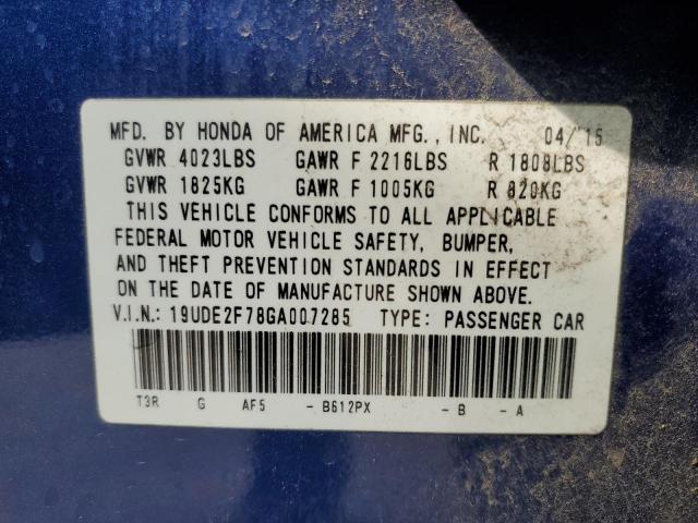 Photo 11 VIN: 19UDE2F78GA007285 - ACURA ILX 