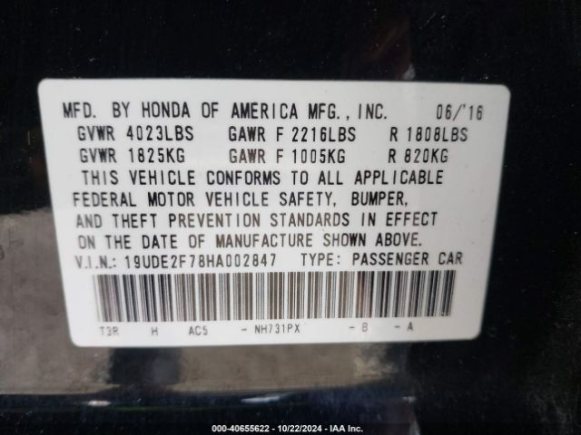 Photo 8 VIN: 19UDE2F78HA002847 - ACURA ILX 