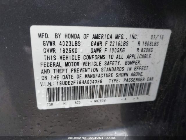 Photo 8 VIN: 19UDE2F78HA004386 - ACURA ILX 