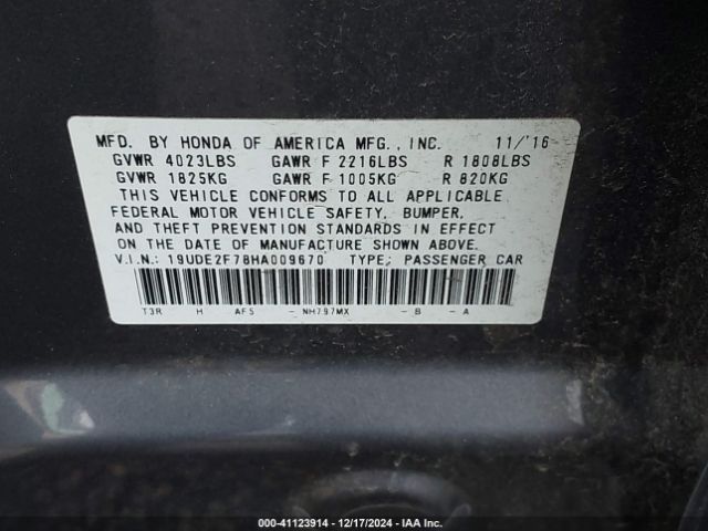 Photo 8 VIN: 19UDE2F78HA009670 - ACURA ILX 