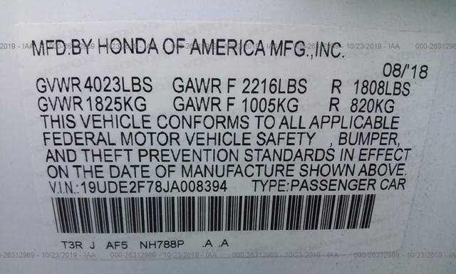 Photo 8 VIN: 19UDE2F78JA008394 - ACURA ILX 