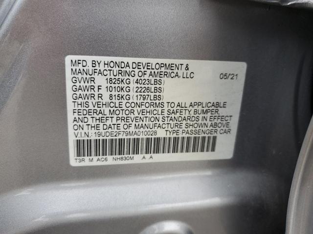 Photo 11 VIN: 19UDE2F79MA010028 - ACURA ILX PREMIU 