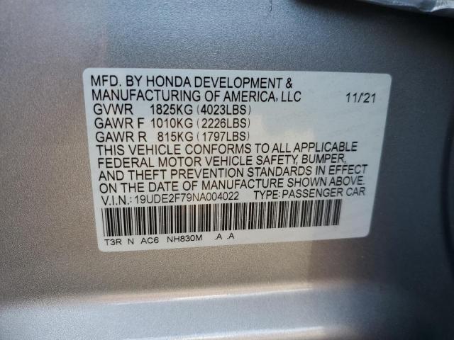 Photo 9 VIN: 19UDE2F79NA004022 - ACURA ILX PREMIU 