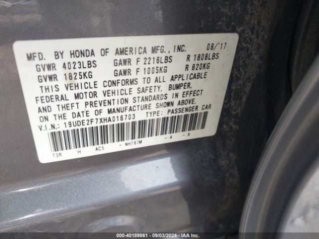 Photo 8 VIN: 19UDE2F7XHA016703 - ACURA ILX 