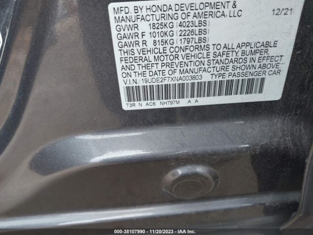 Photo 8 VIN: 19UDE2F7XNA003803 - ACURA ILX 