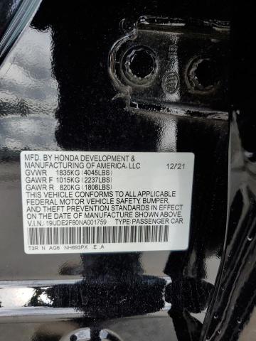 Photo 11 VIN: 19UDE2F80NA001759 - ACURA ILX PREMIU 